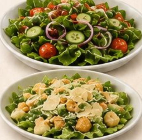 Salade maison et salade César